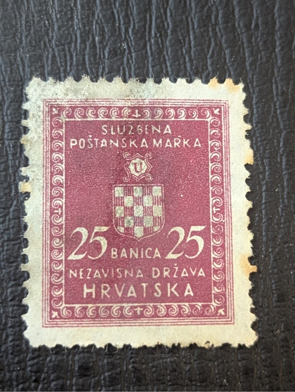 CROATIA  N.D.HRVATSKA  WWII  OFFICIAL 1942/44   25 banica MNH